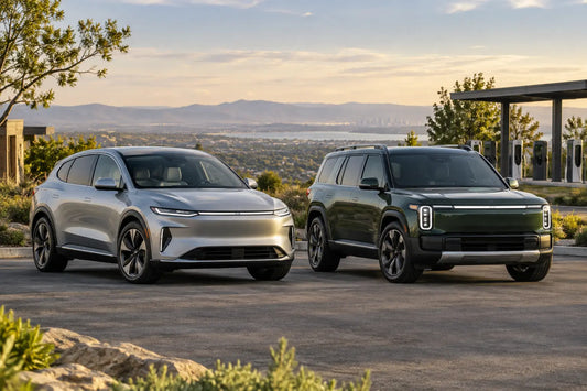 Tesla Model Y L and Kia EV9 three-row electric SUV comparison