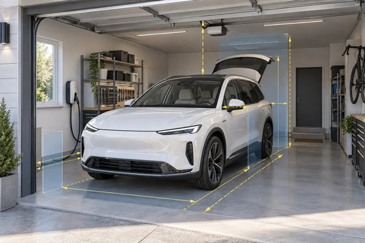 Tesla Model Y L garage fit measurement guide