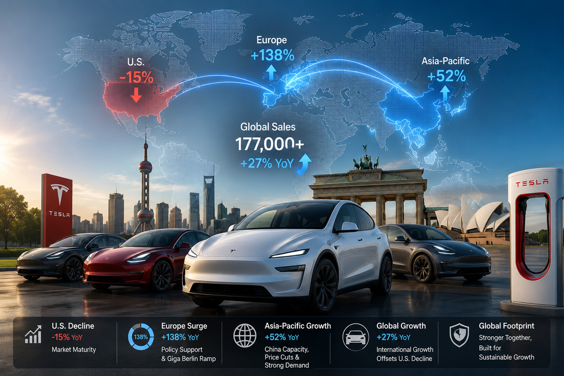 Tesla's May 2026 Global Sales: Europe and Asia-Pacific Surge While the U.S. Slips WIGOO