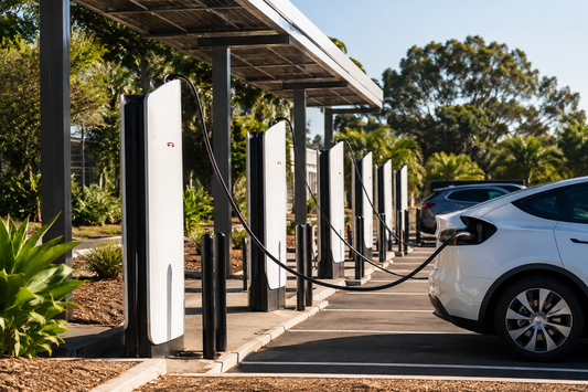 Tesla Reaches 1,000 Superchargers in Australia as Byron Bay Debuts the New Folding V4 Charging Design WIGOO
