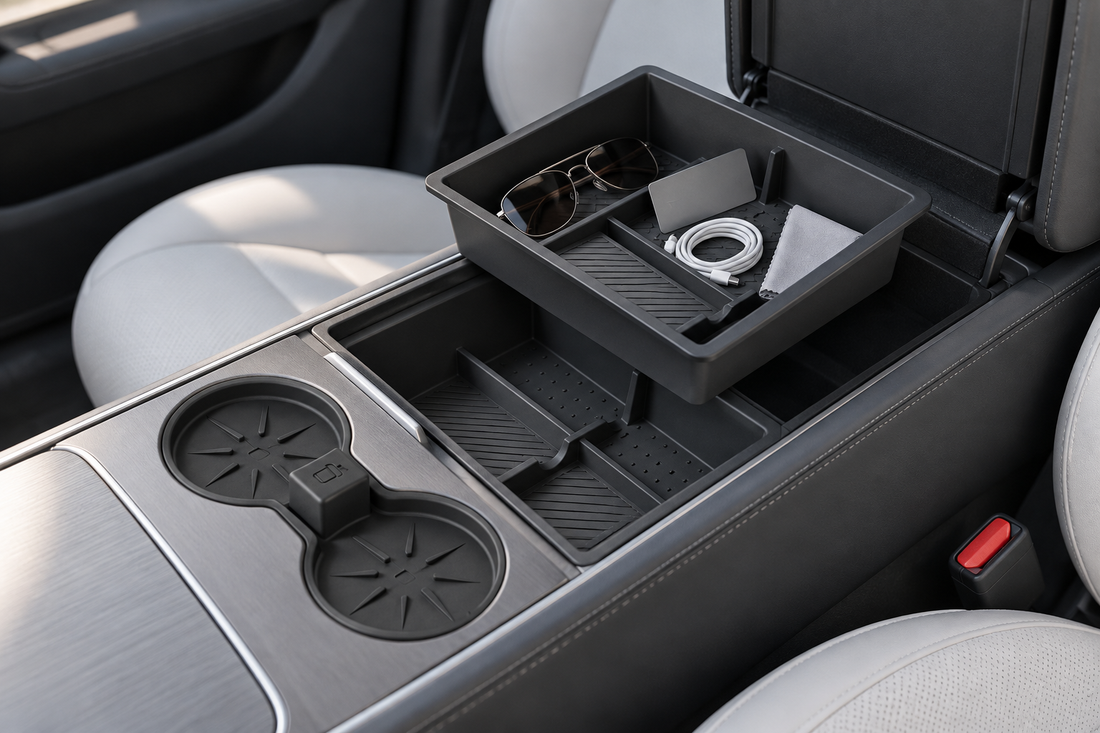 How to Organize the Tesla Model Y L Center Console Without Wasting Space