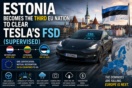 Estonia Becomes the Third EU Nation to Clear Tesla's FSD (Supervised) WIGOO