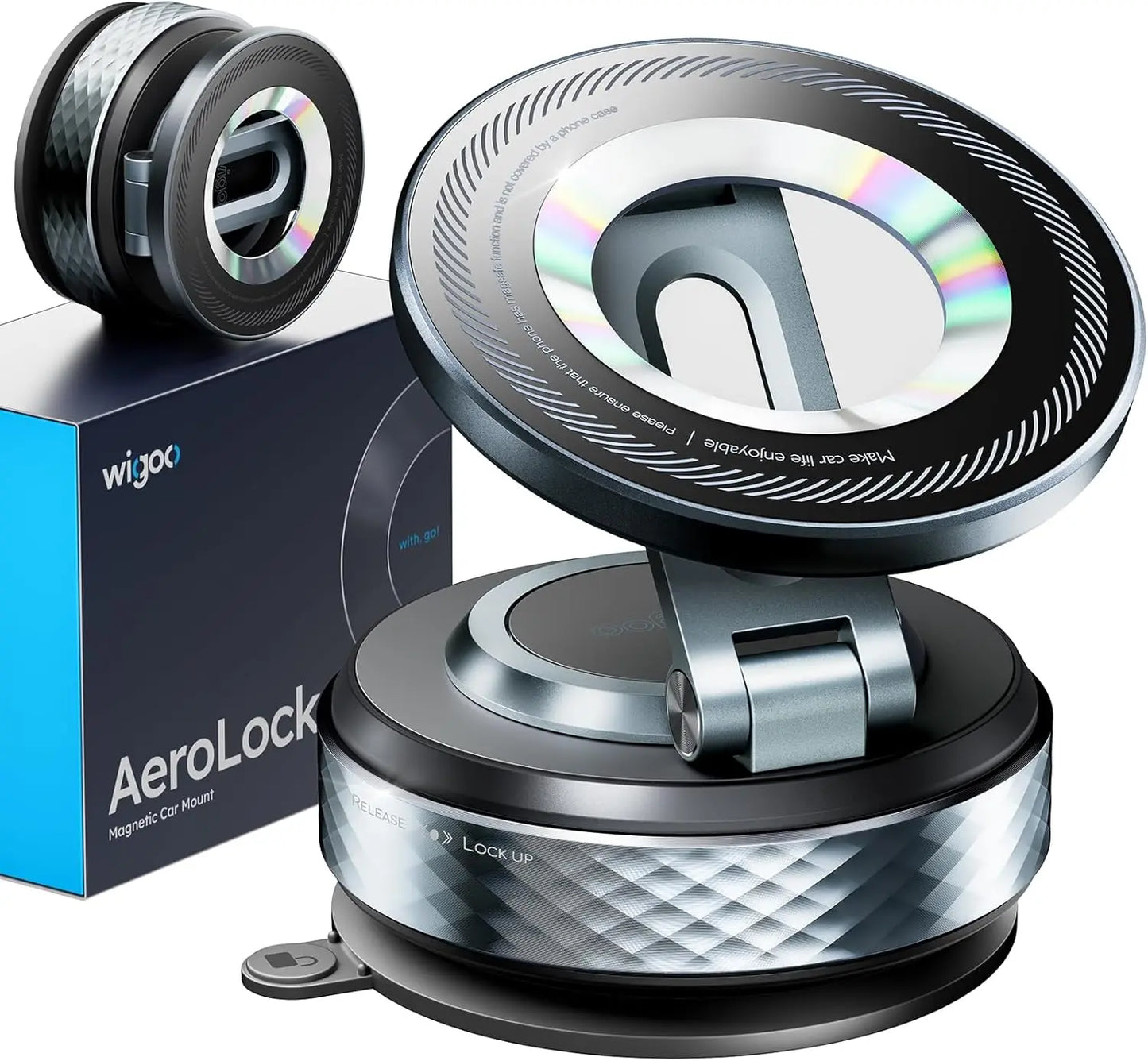 Wigoo Vacuum Magnetic Phone Holder For Car for Magsafe WIGOO