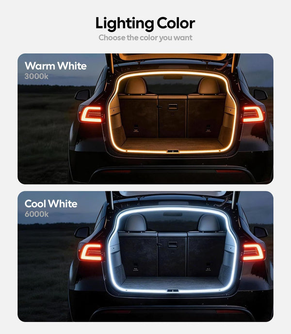 Wigoo Tesla Model Y Accessories Frunk COB Light Strip[Tool-Free & Damageless Installation, Seamless and Uniform Glow], Waterproof, Fit for 2020-2026 Tesla Model Y/Juniper, Cool White Light. WIGOO