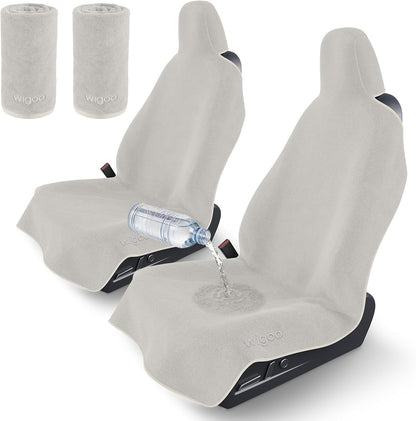 Wigoo Microfiber Car Seat Cover Towel- Waterproof & Sweatproof, Odor-Proof, for Use After Gym, Universal Fit, Machine Washable, Non-Slip Backing, Seat Covers for Car, Truck, SUV, Van (1 Pack, Black) WIGOO