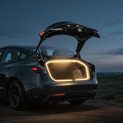 Wigoo Tesla Model Y Accessories Trunk COB Light Strip[Tool-Free & Damageless Installation, Seamless and Uniform Glow], Waterproof & Dimmable, Fit for 2020-2026 Tesla Model Y/juniper, Cool White Light. WIGOO