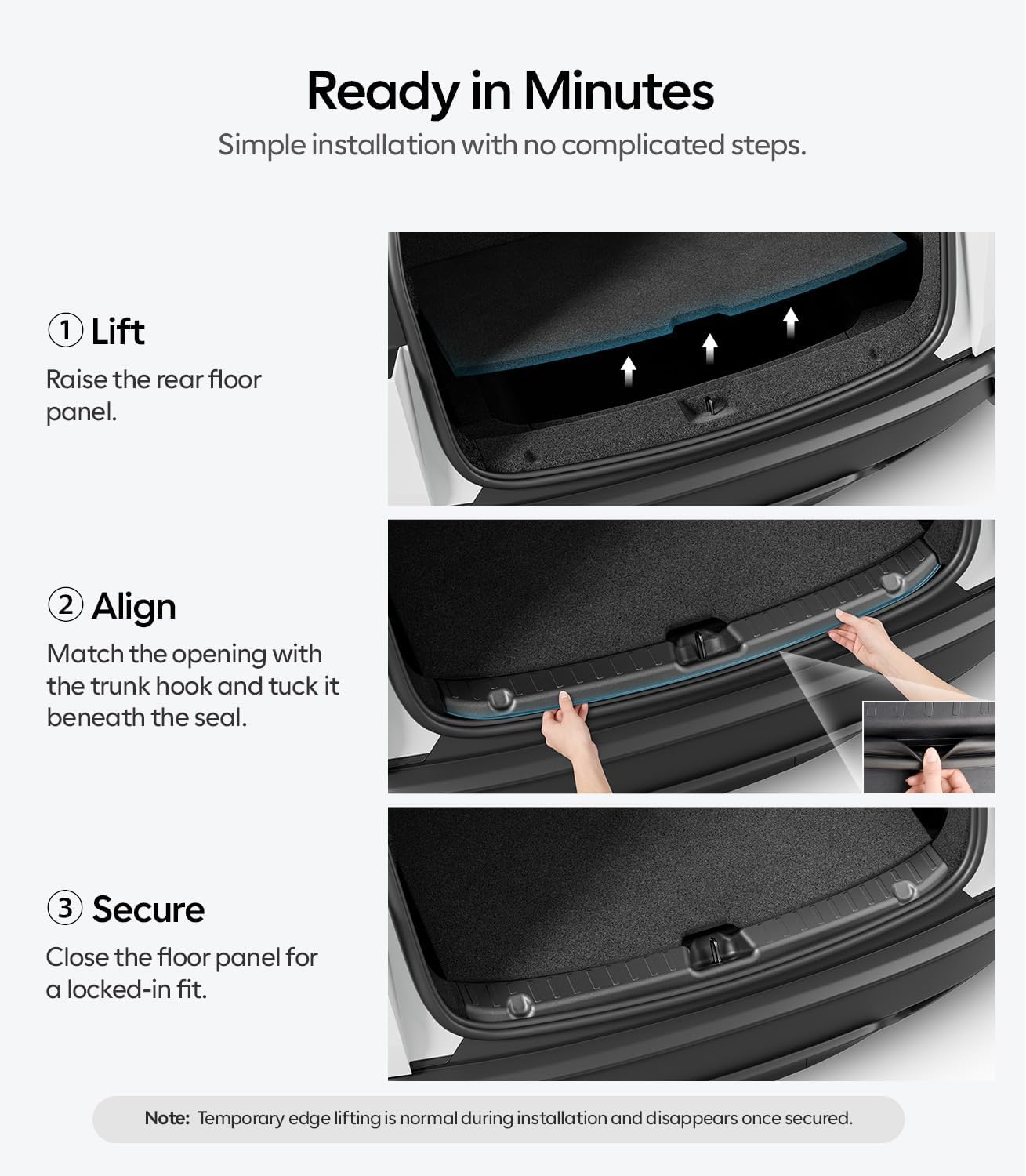Wigoo Rear Bumper Guard for 2025-2026 Tesla Model Y Juniper Accessories WIGOO