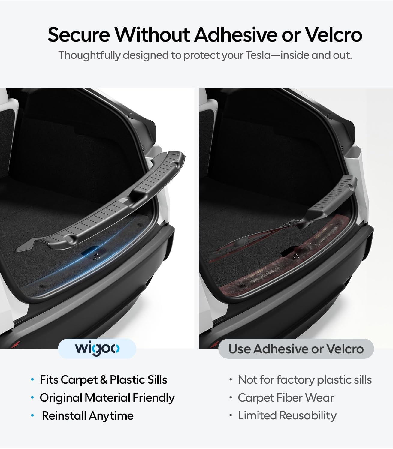Wigoo Rear Bumper Guard for 2025-2026 Tesla Model Y Juniper Accessories WIGOO