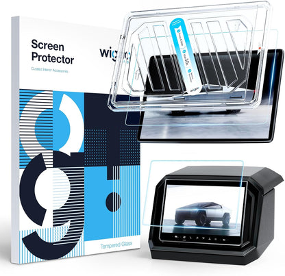 Screen protector packaging with a smartphone displaying a car image, branded as 'wiget'.