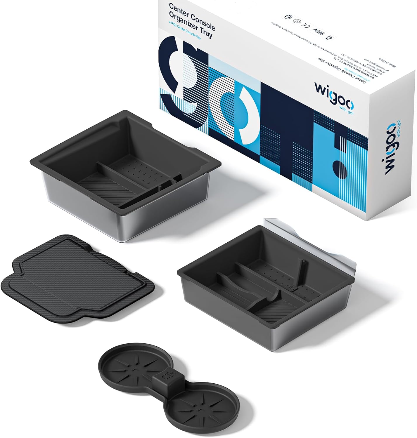 Wigoo Mittelkonsolen-Organizer für Model Y Juniper (Premium&Performance 2025/2026) & Model 3 Highland (2024-2026)