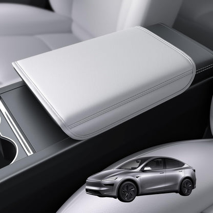 Car armrest cover on a car seat with a small car model at the bottom
