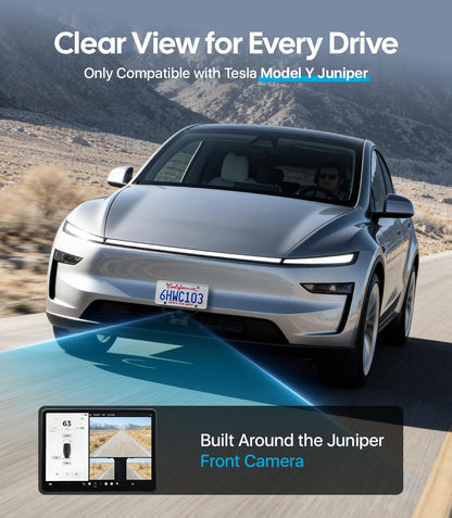 Wigoo Front License Plate Holder for Tesla Model Y Juniper Accessories【No Drill, Camera-Compatible, Car Wash Safe】 Anti-Theft License Plate Mount for Model Y Juniper (Excludes Standard Performance) WIGOO
