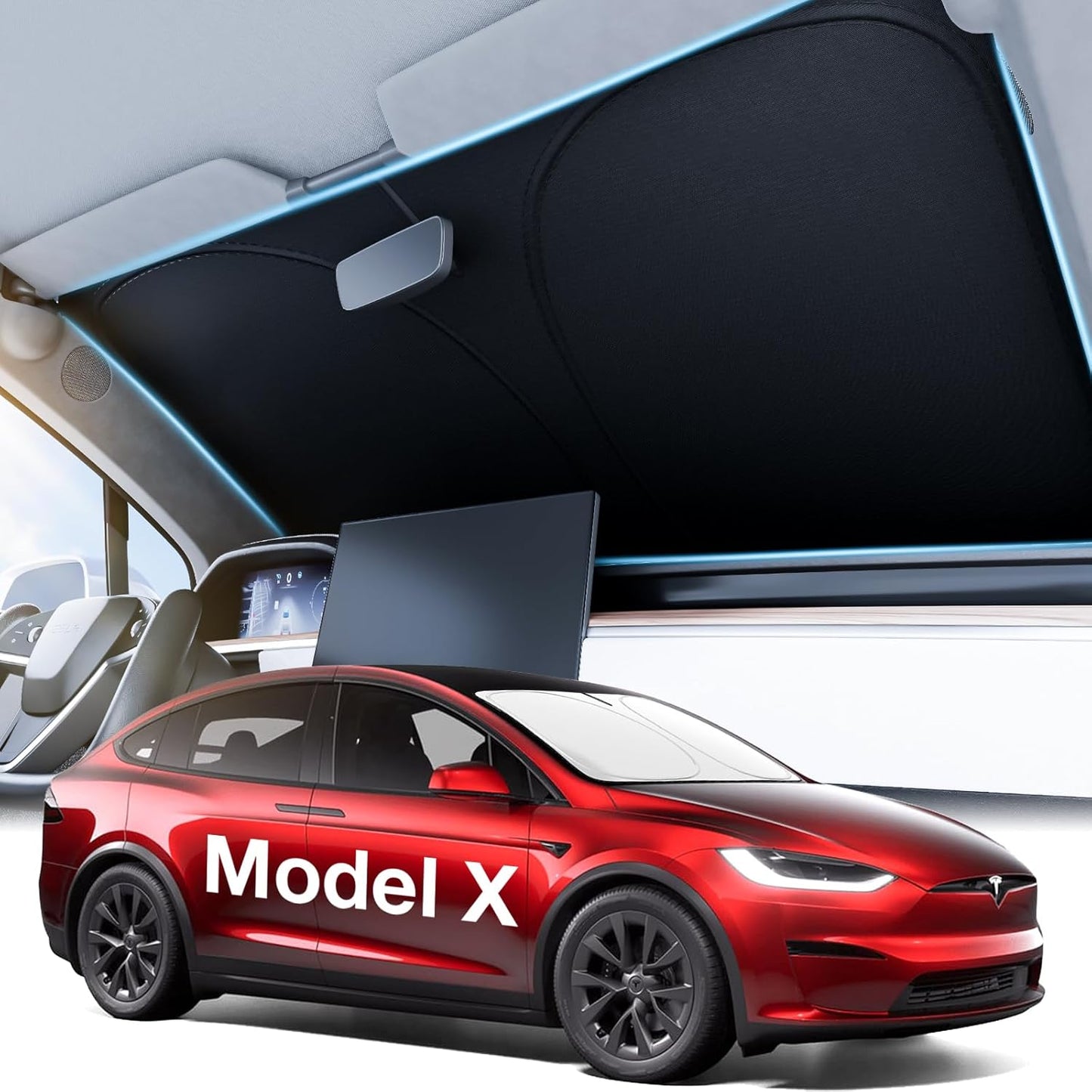 Wigoo Upgraded Windshield Sunshade For Model X WIGOO