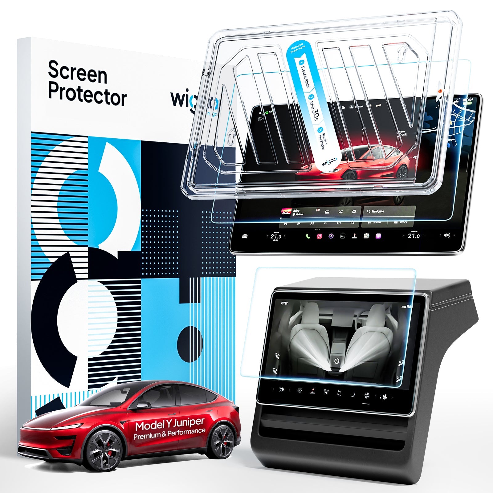 Wigoo Displayschutzfolie Matt für Model Y Juniper (Premium 2026 & Performance 2025-2026)