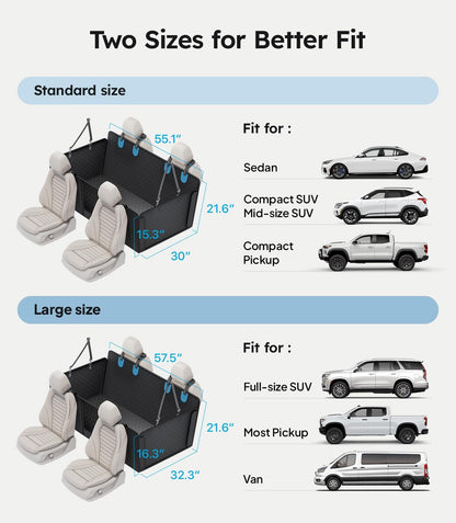 Wigoo Upgrade Soft Dog Car Seat Cover For Back Seat WIGOO