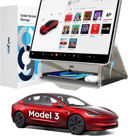 Wigoo Under Screen Organizer For Model 3 2016~2026 WIGOO