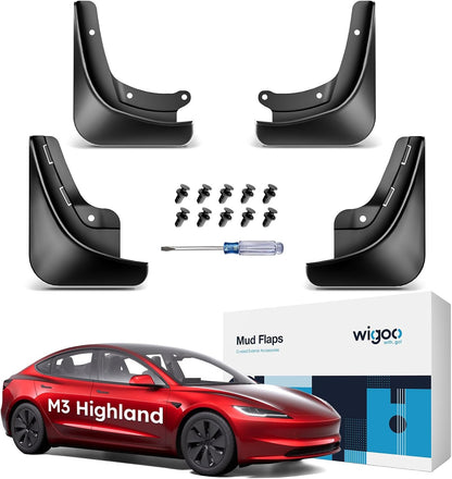 Wigoo Upgraded Mud Flaps For New Model 3（2024-2026） WIGOO